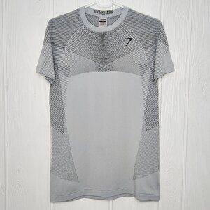Gymshark Men's Size XS Apex Seamless Short Sleeve Workout Gym T-Shirt Light Gray